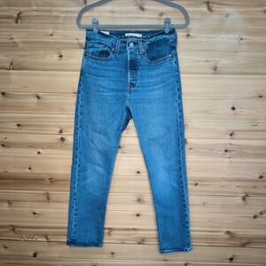Levis‎ Wedgie Straight High Rise Jeans Medium Wash Blue 34964-0073 Size 27